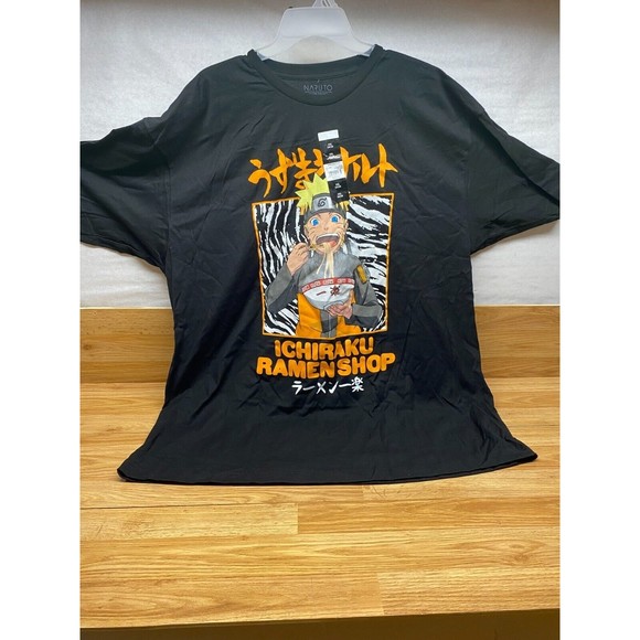 Japanese Kitchen Steakhouse Naruto Ichiraku Ramen Shop Black T-Shirt Size: M - Picture 1 of 4